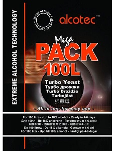   Alcotec Turbo Yeast Megapack 100L, 360 